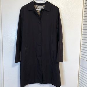 Brooks Brothers black womens trench coat medium